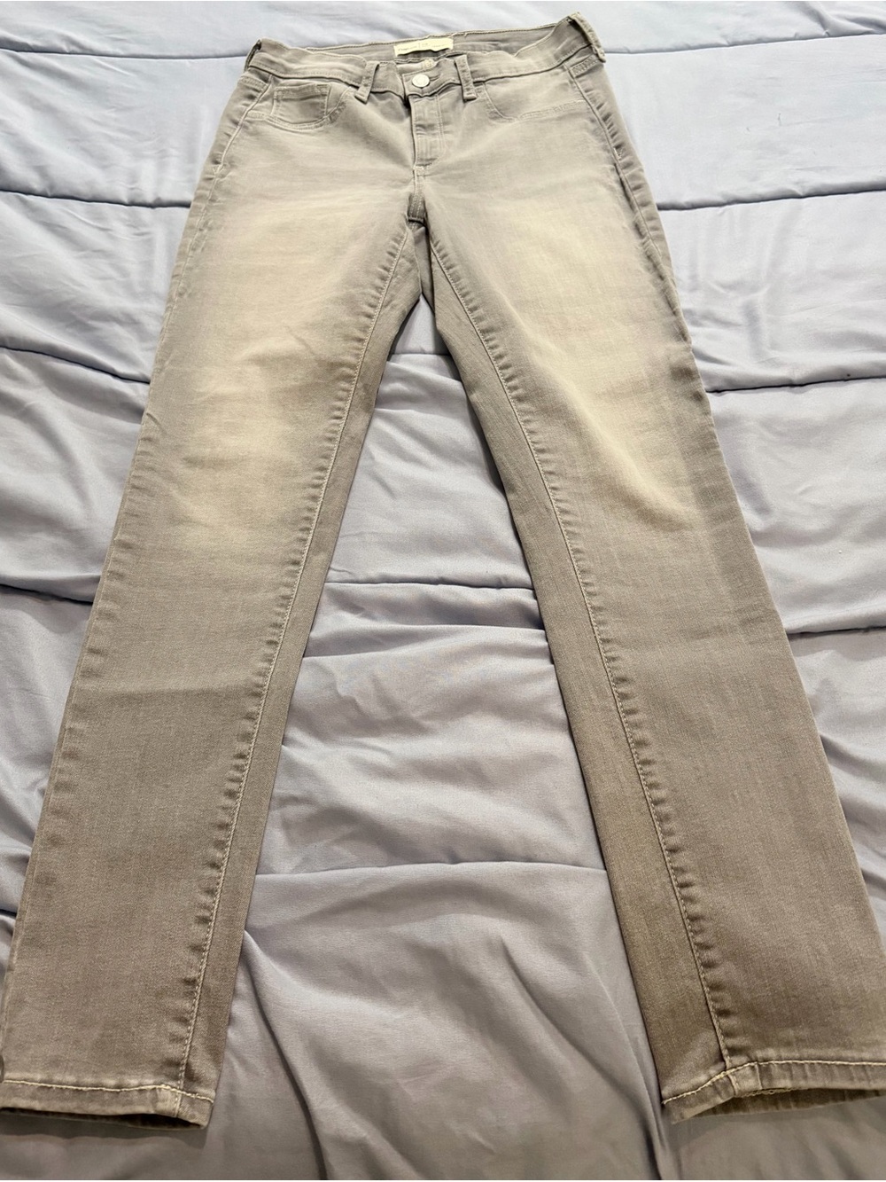 GAP 1969 Easy Leggings Denim Jeans with Neutral Light Gray Wash, Size 27R